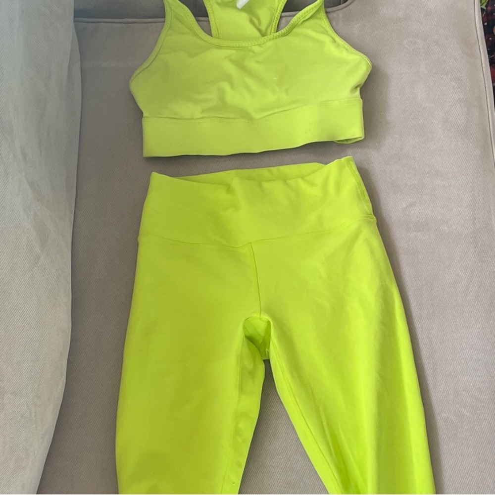 Fabletics Neon Yellow Sports Set